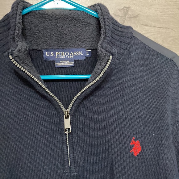 US Polo assassin quarter zip up sweater - Picture 2 of 3